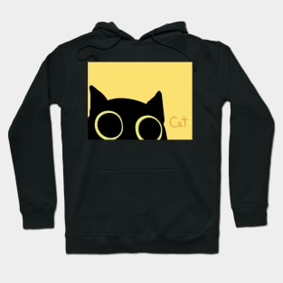 Black Cat on Yellow Hoodie